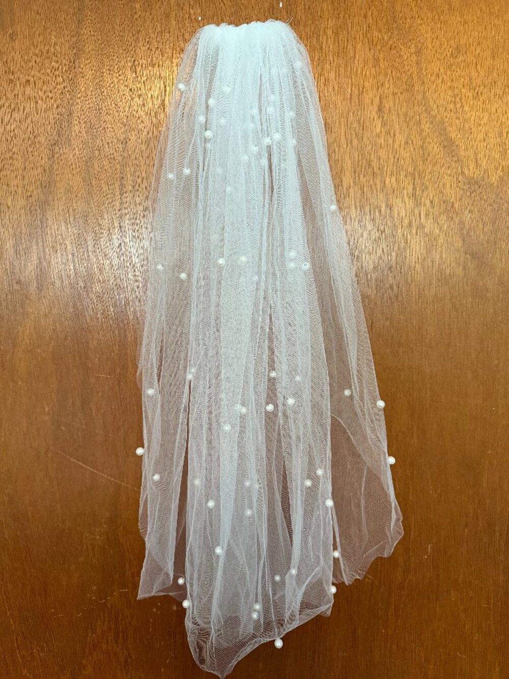 Short Pearl Tulle Veil